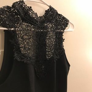 Black Victorian Style Lace Bodycon Dress